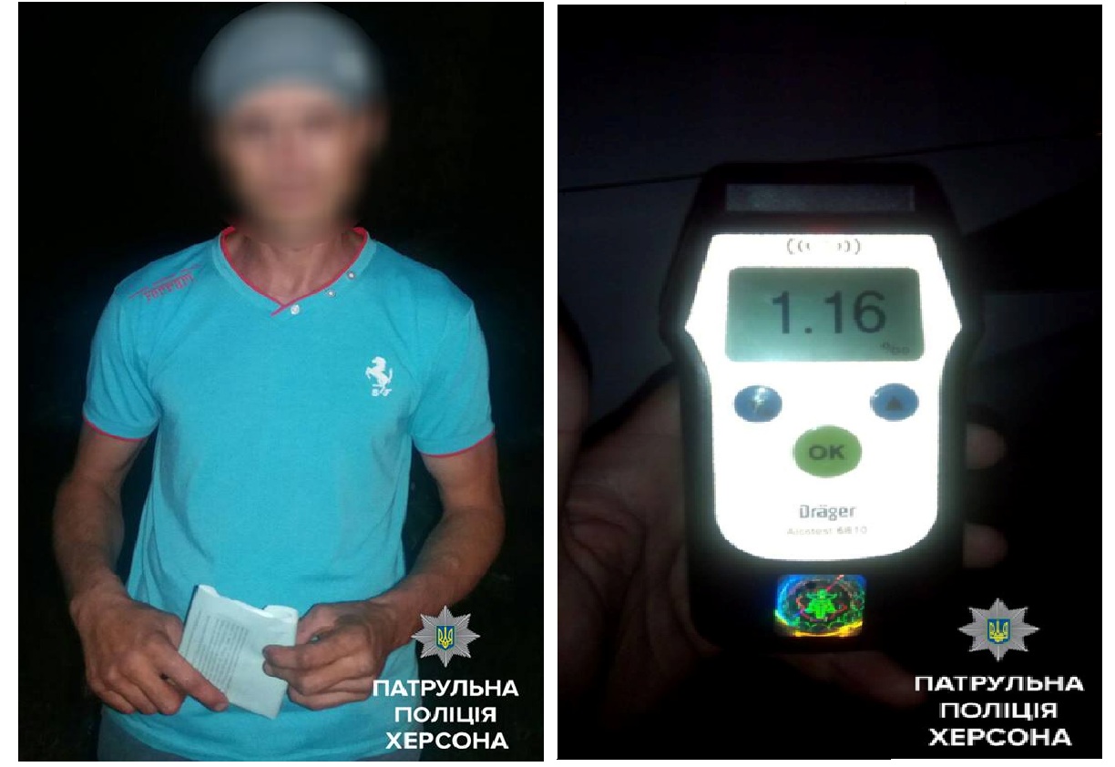 Шість протоколів за ніч - херсонські водії не сідають за кермо тверезими?