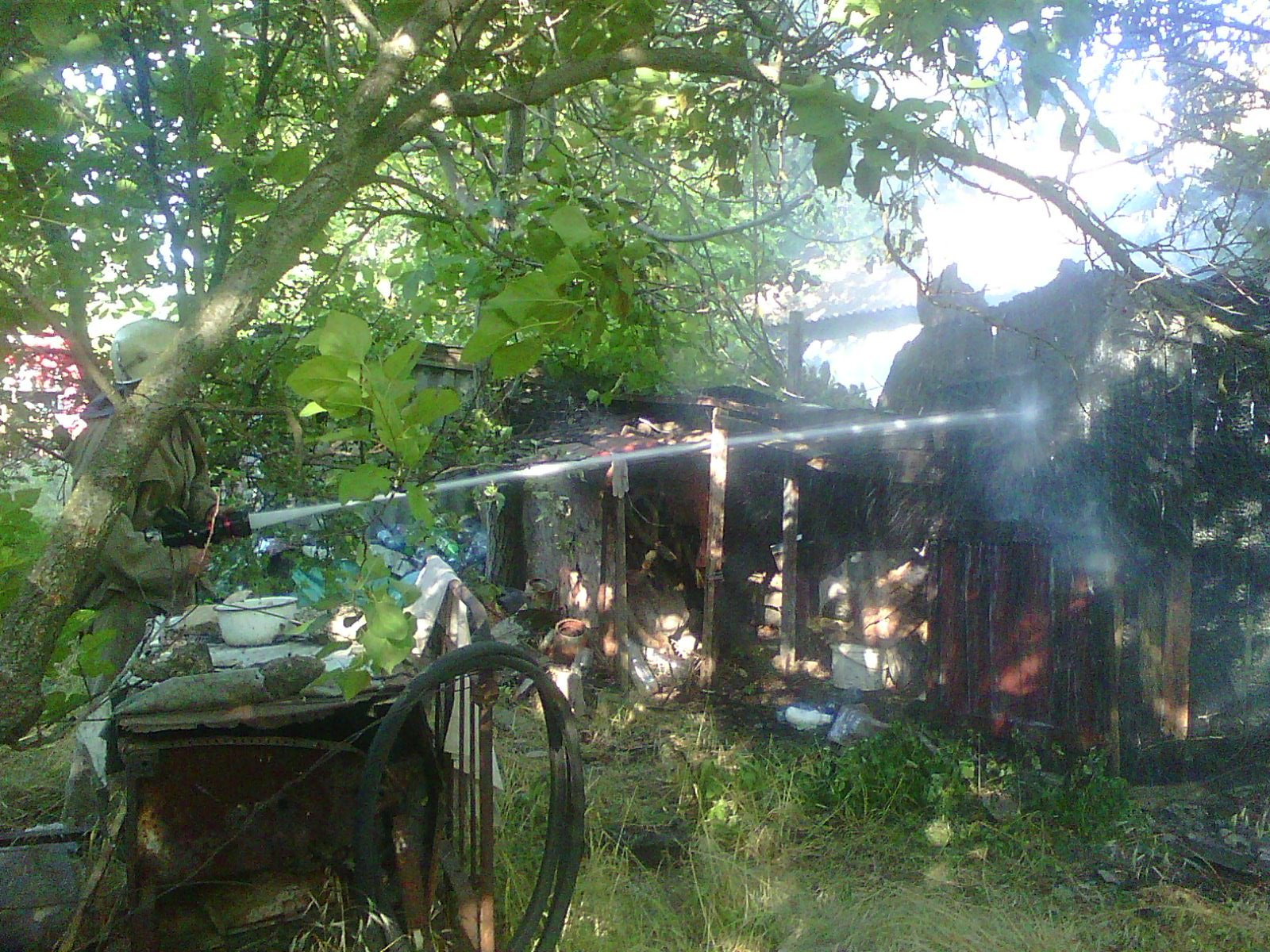 На Херсонщині ліквідовано пожежу у господарчій споруді