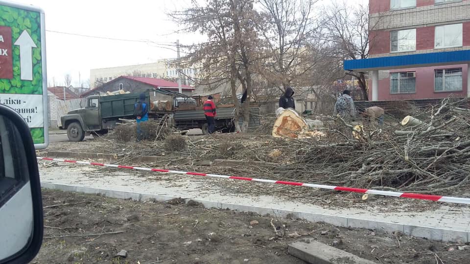 На ім'я мера Херсона направили запит щодо встановлення МАФу і вирубки дерев на Потьомкінській